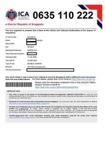 VISA SINGAPOR